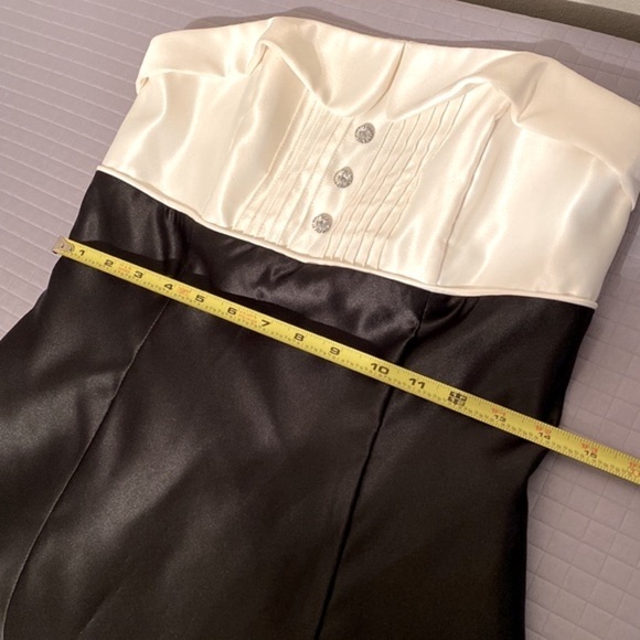 Jessica McClintock for Gunne Sax Vintage  strapless mini tuxedo dress size 7 - Picture 10 of 11